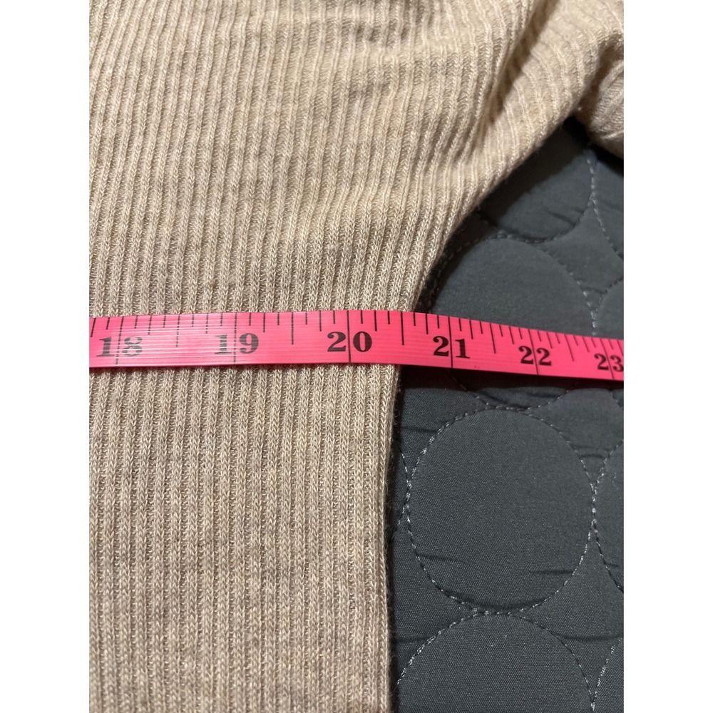 Y2K Wet Seal Beige Ribbed Knit Top Long Sleeve Cactus Casual‎ Comfy Shirt - Picture 6 of 7